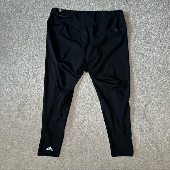 Adidas Black Tight Fit Aeroready Training Leggings, 7/8 Length, Size 3X,  NWT - Picture 5 of 9